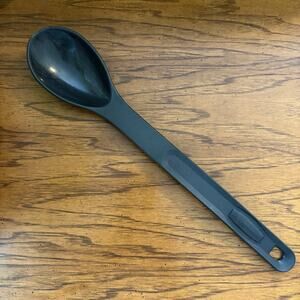 Vintage Rubbermaid Black Serving Solid Spoon Nylon Plastic #1973 USA